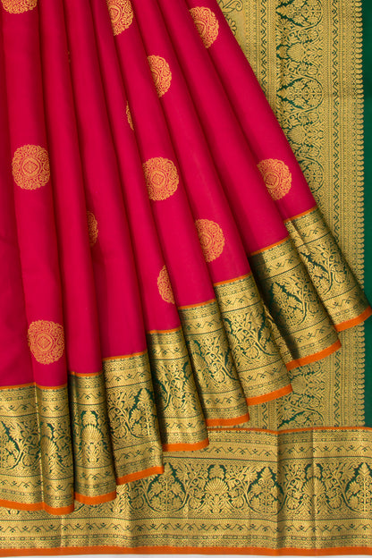 Kanchipuram Silk Butta Red Saree