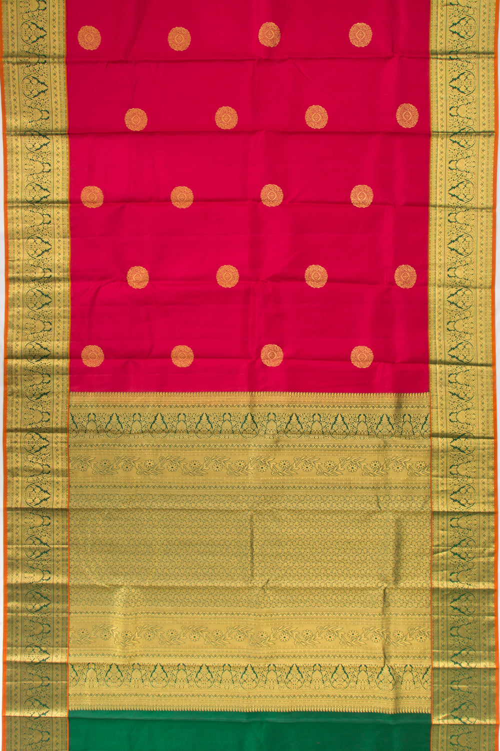 Kanchipuram Silk Butta Red Saree