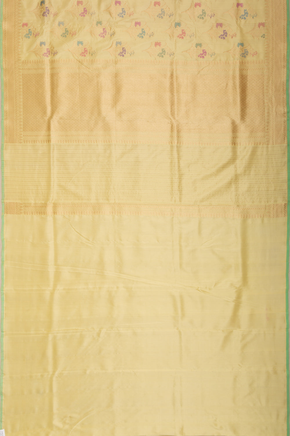 Banarasi Silk Kadwa Jaal Pale Yellow Saree
