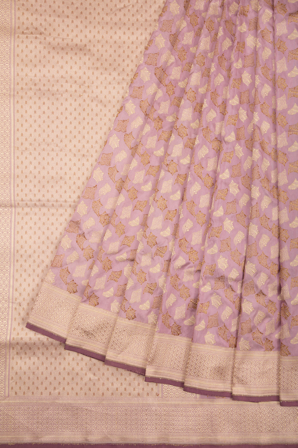 Banarasi Silk Brocade Lilac Saree