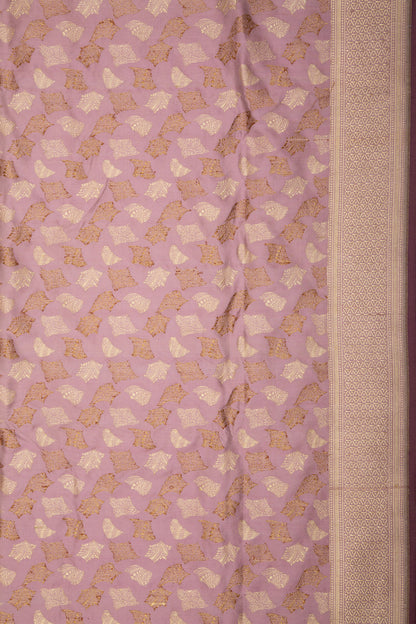 Banarasi Silk Brocade Lilac Saree