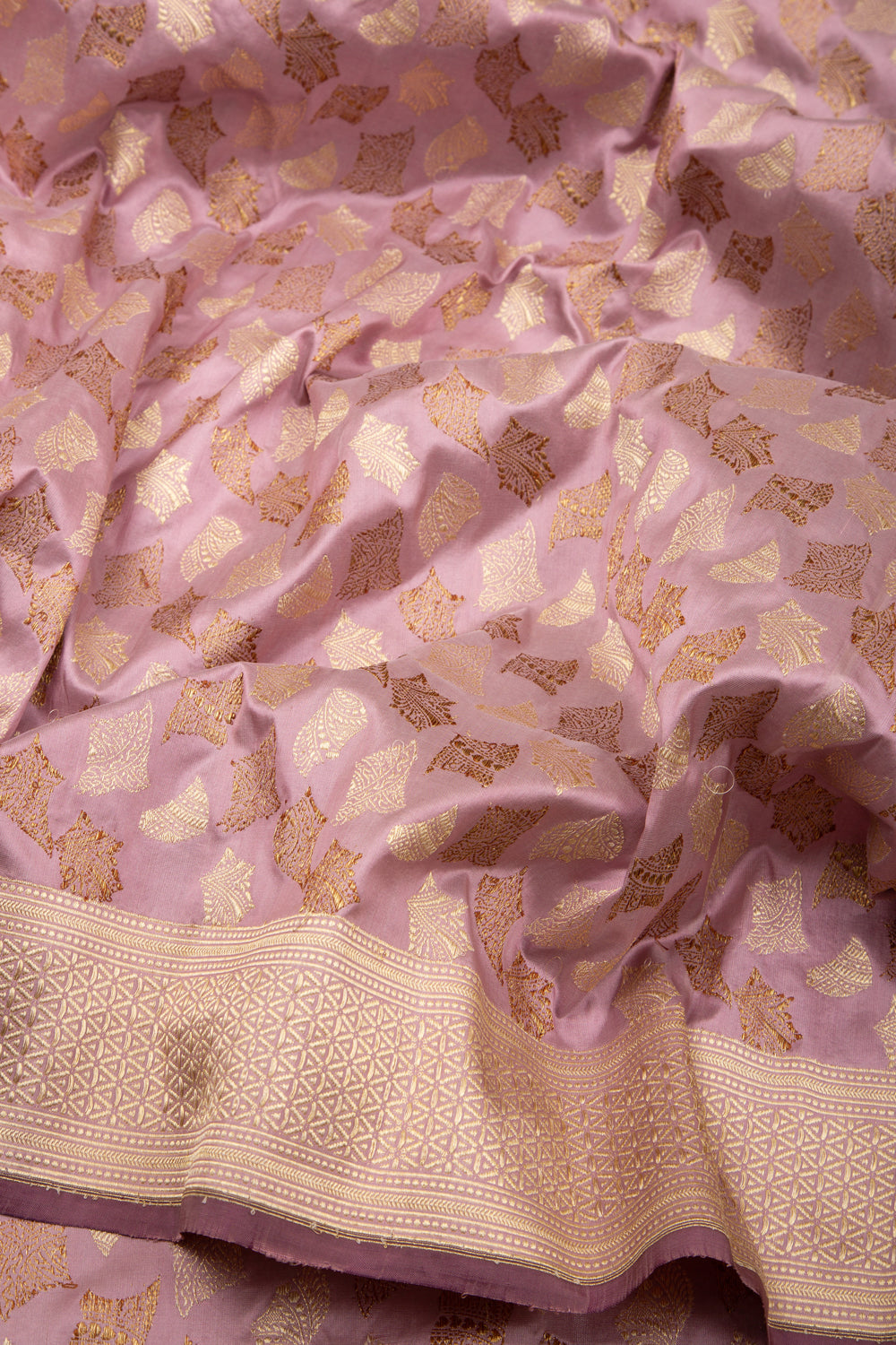 Banarasi Silk Brocade Lilac Saree