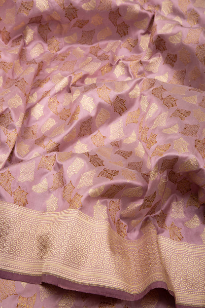 Banarasi Silk Brocade Lilac Saree