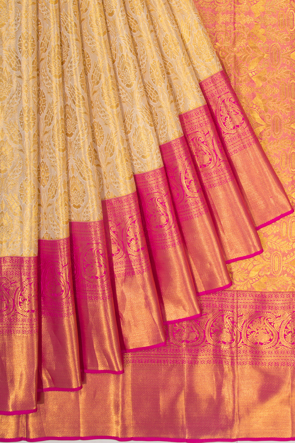 Kanchipuram Silk Tissue Gold Saree