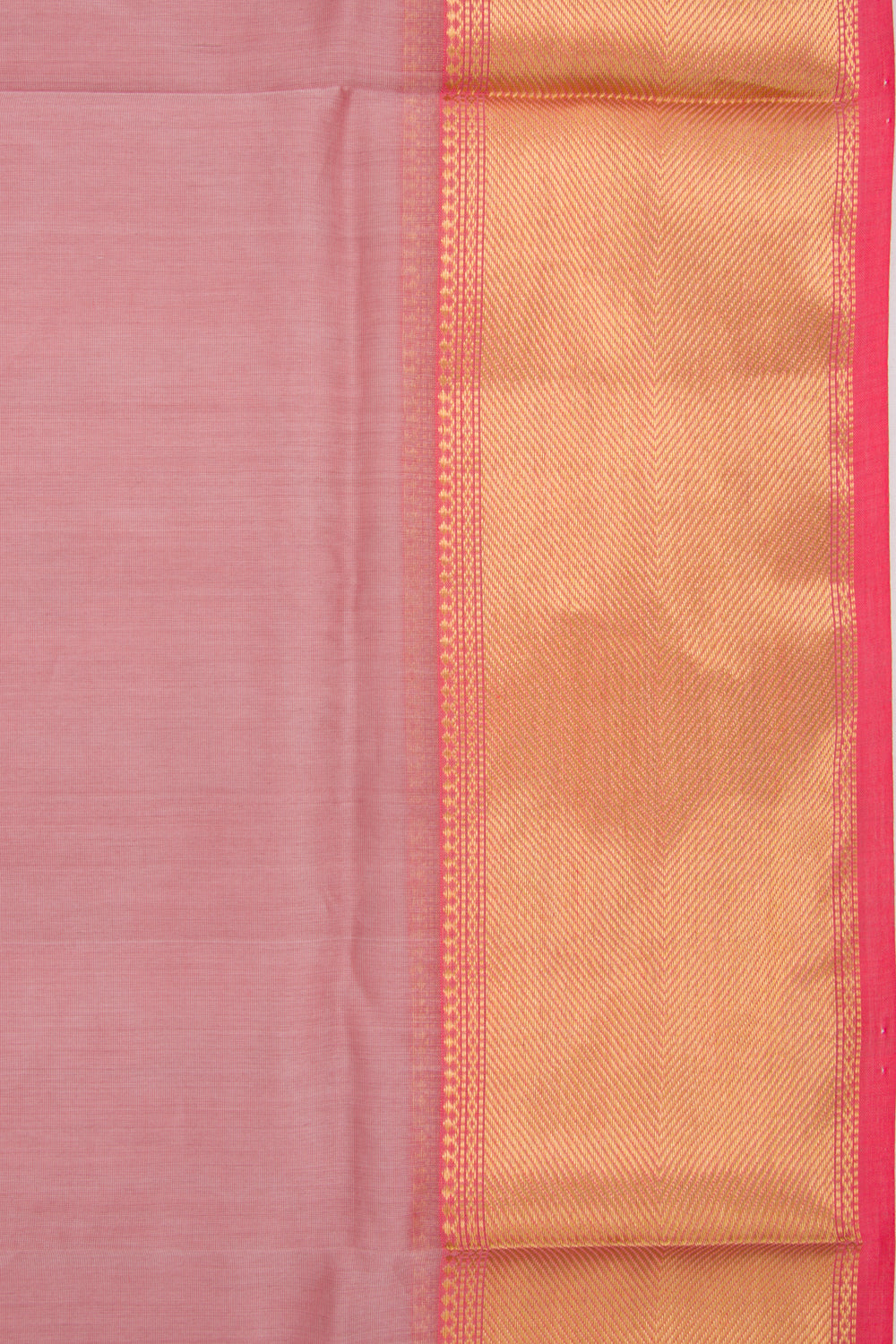 Maheshwari Cotton Plain Brown Saree