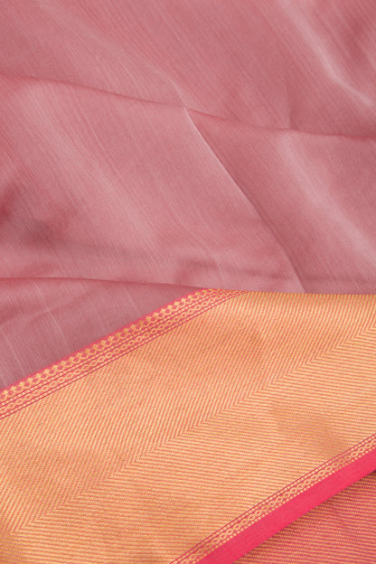 Maheshwari Cotton Plain Brown Saree