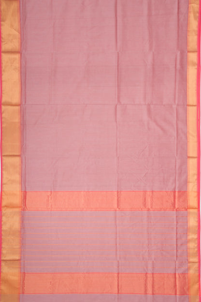 Maheshwari Cotton Plain Brown Saree