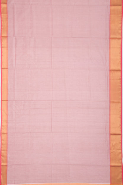 Maheshwari Cotton Plain Brown Saree