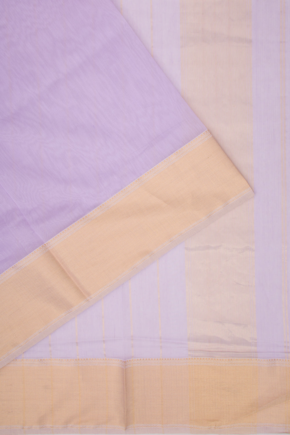 Maheshwari Cotton Plain Lavender Saree
