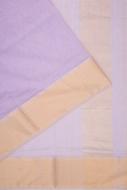 Maheshwari Cotton Plain Lavender Saree