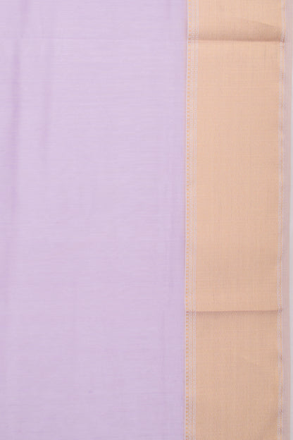 Maheshwari Cotton Plain Lavender Saree
