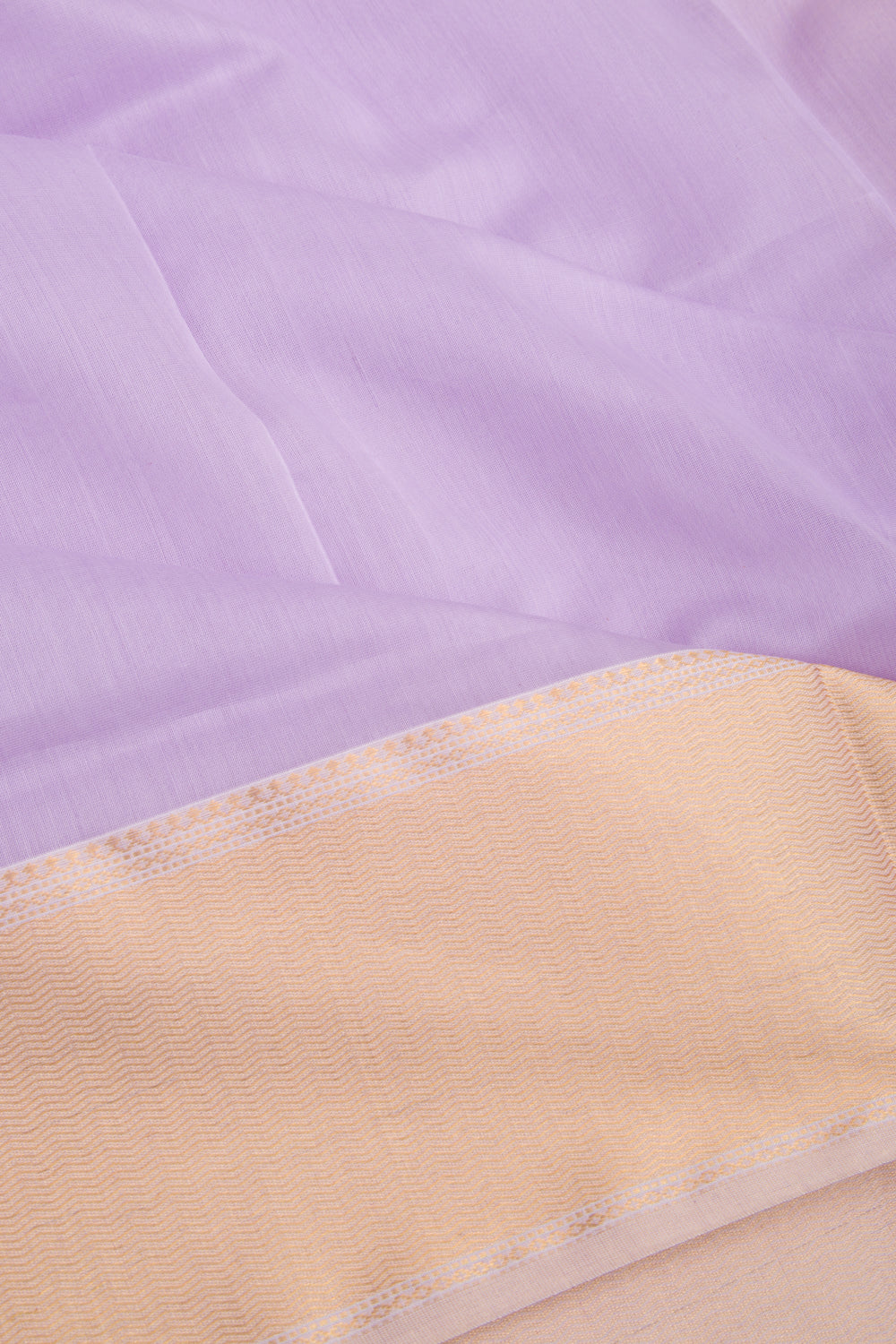 Maheshwari Cotton Plain Lavender Saree