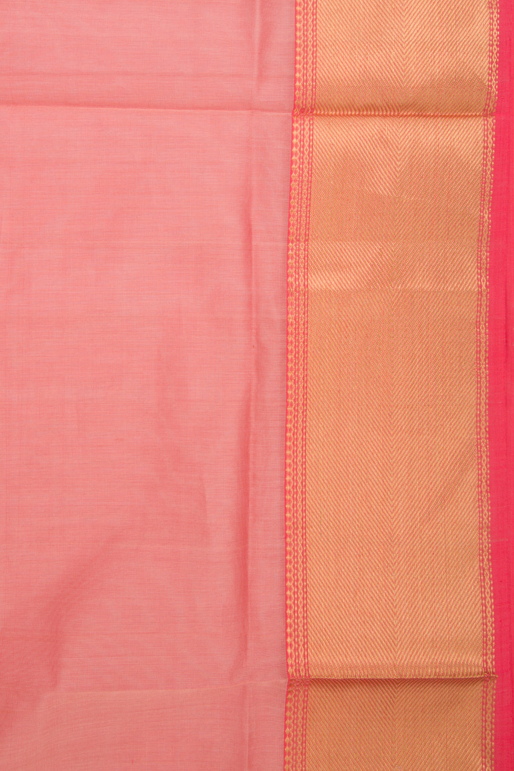 Maheshwari Cotton Plain Pink Saree