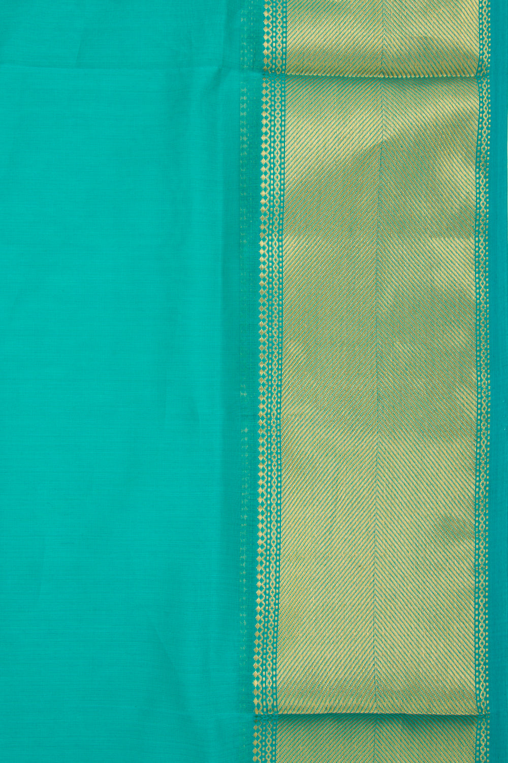 Maheshwari Cotton Plain Sea Green Saree