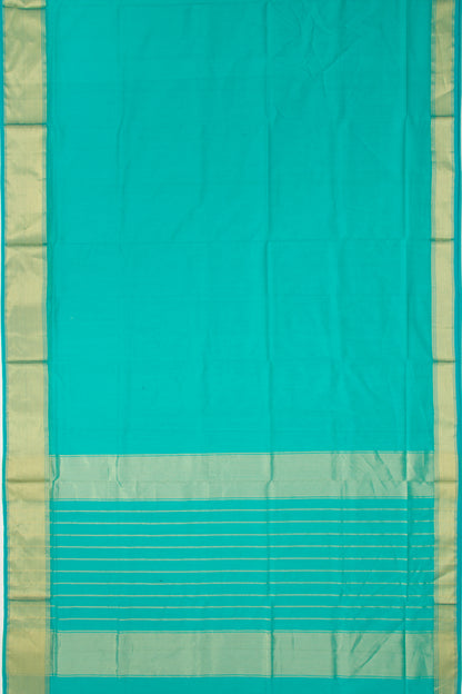 Maheshwari Cotton Plain Sea Green Saree