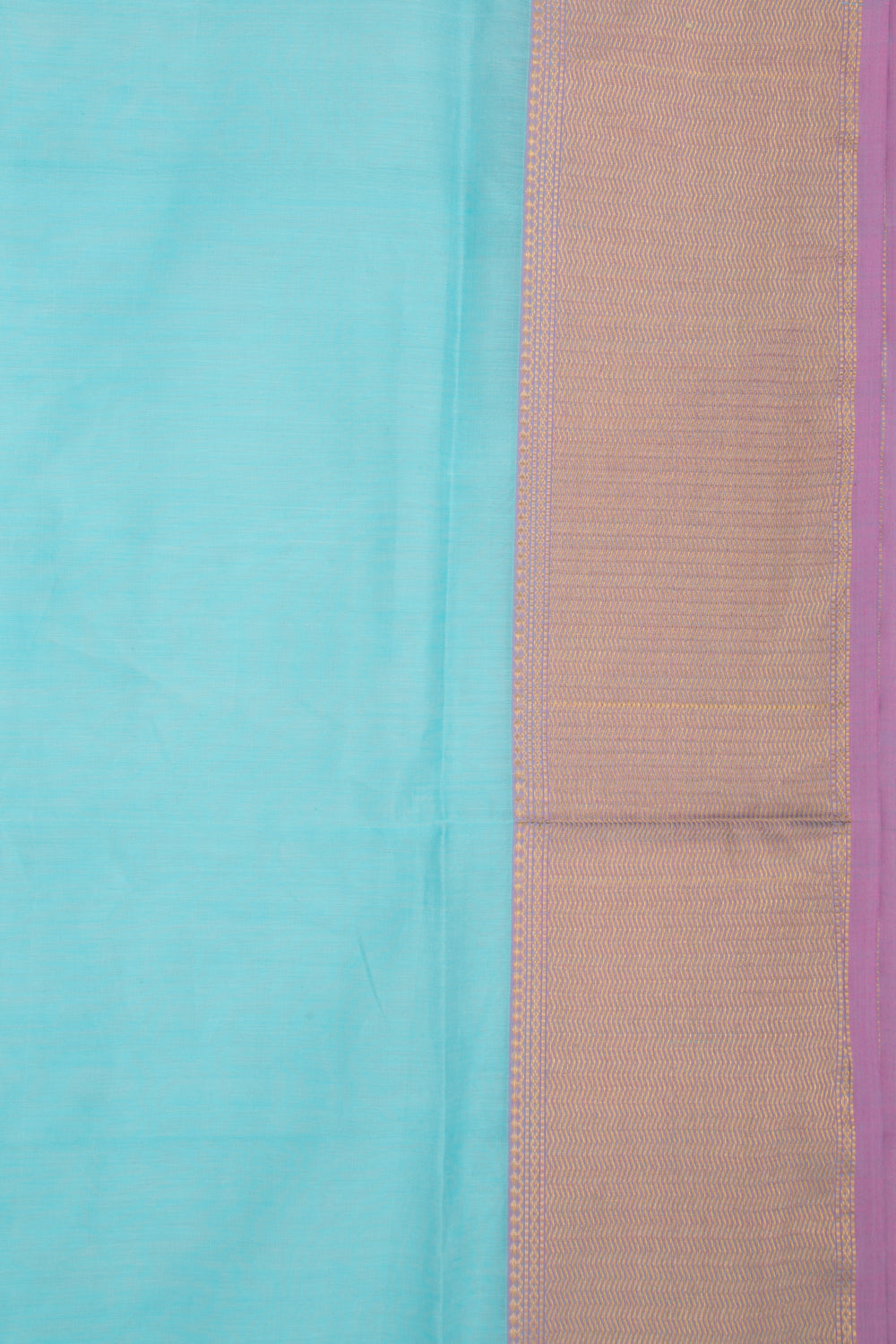 Maheshwari Cotton Plain Blue Saree