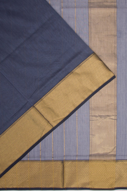Maheshwari Cotton Plain Grey Saree