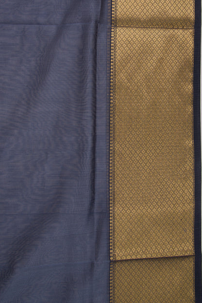 Maheshwari Cotton Plain Grey Saree