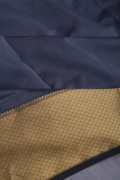 Maheshwari Cotton Plain Grey Saree