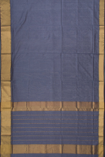 Maheshwari Cotton Plain Grey Saree