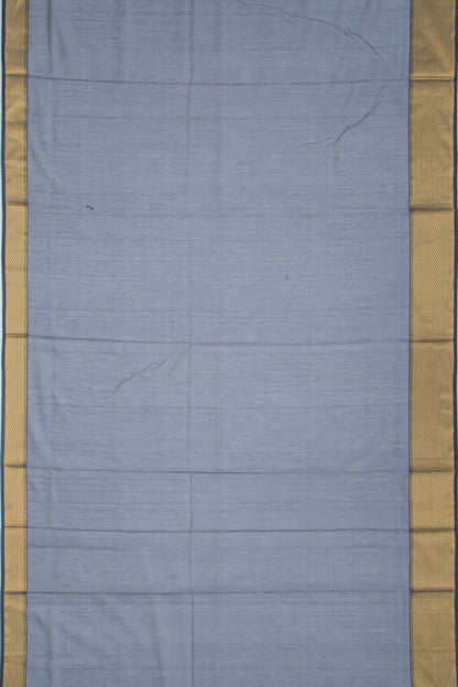 Maheshwari Cotton Plain Grey Saree