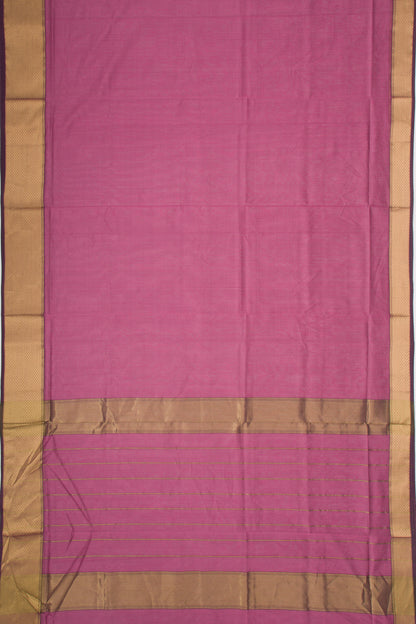 Maheshwari Cotton Plain Violet Saree