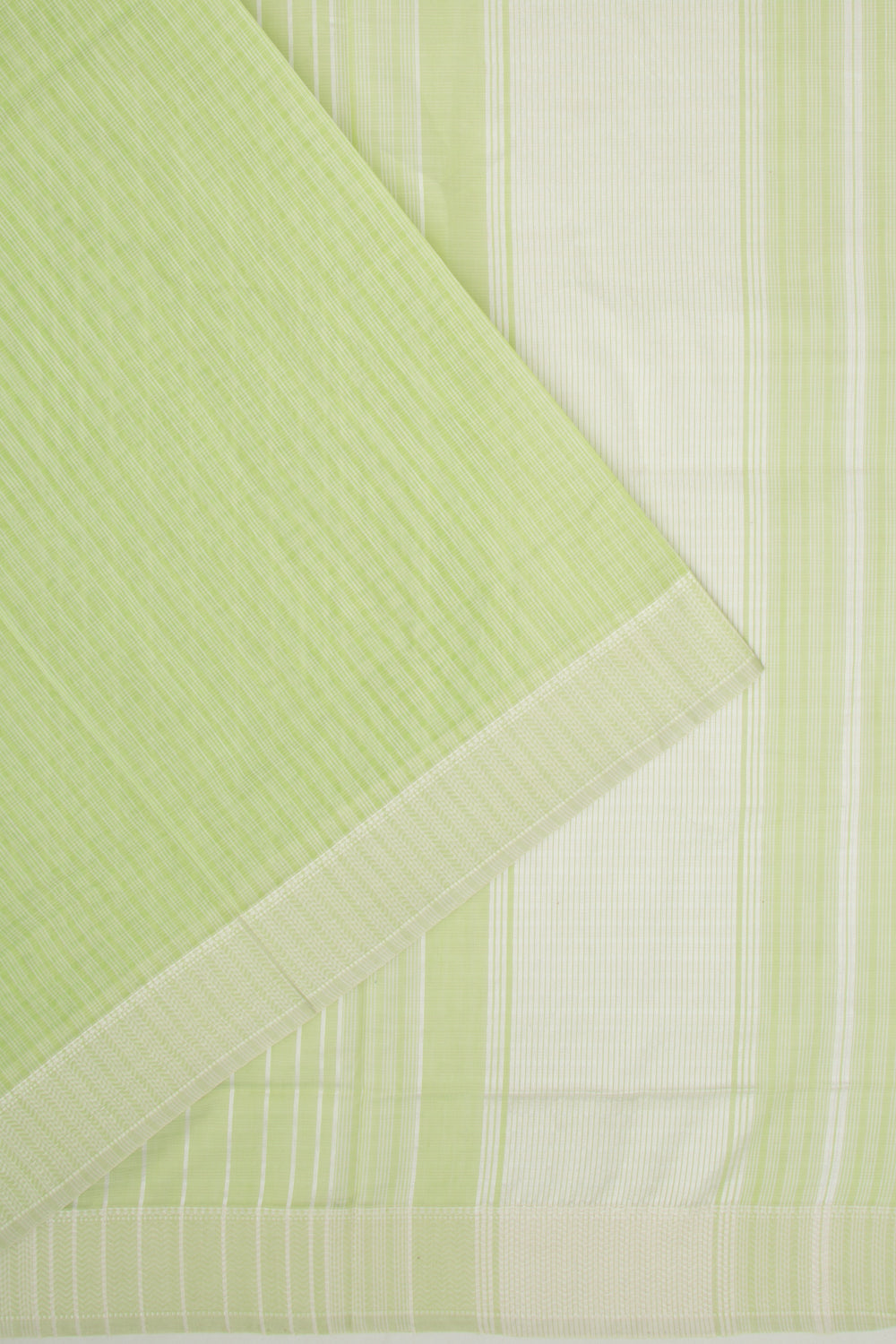 Maheshwari Cotton Checks Green Saree