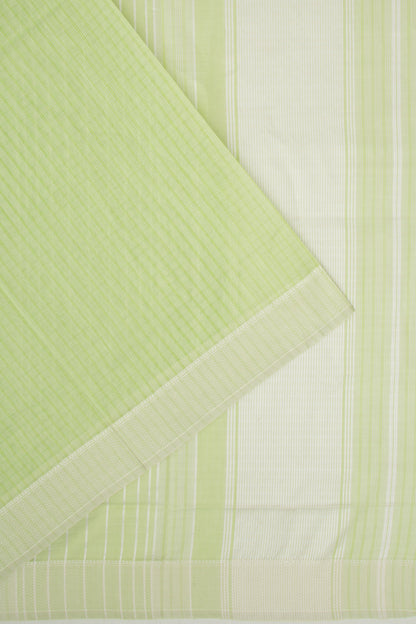 Maheshwari Cotton Checks Green Saree