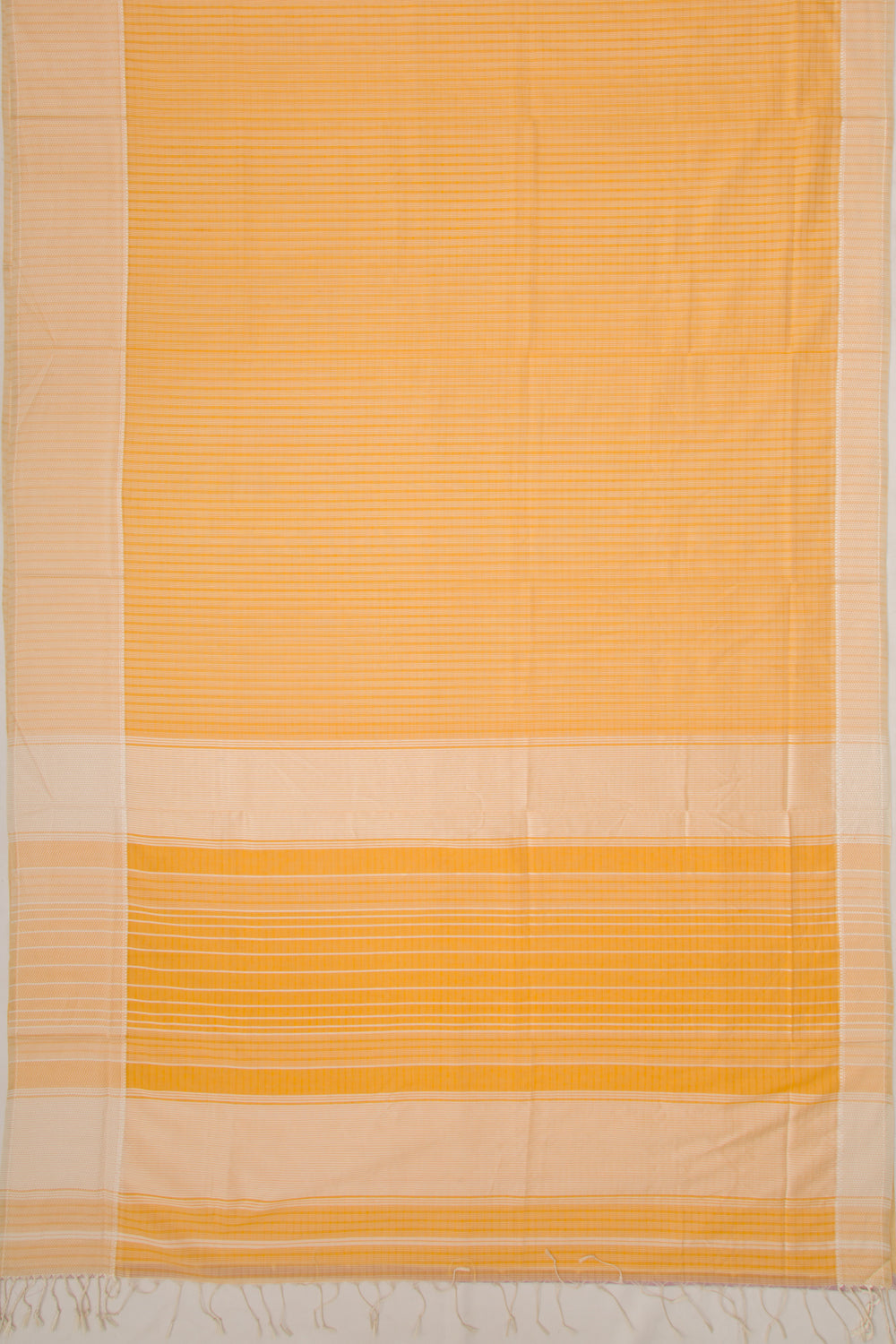Maheshwari Cotton Checks Yellow Saree