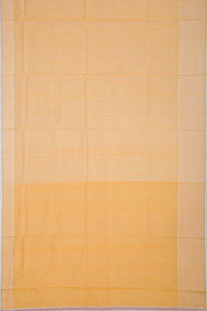 Maheshwari Cotton Checks Yellow Saree