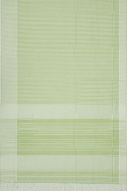 Maheshwari Cotton Checks Green Saree