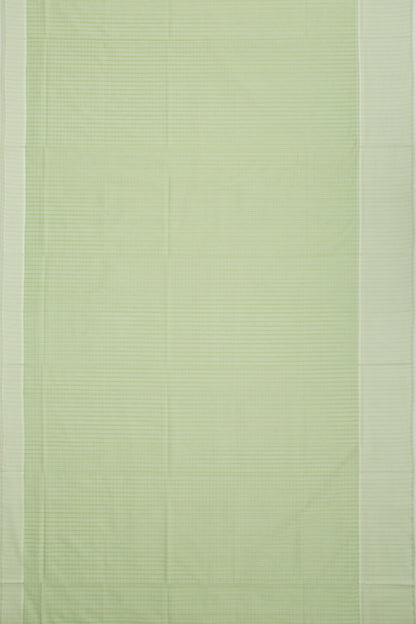 Maheshwari Cotton Checks Green Saree