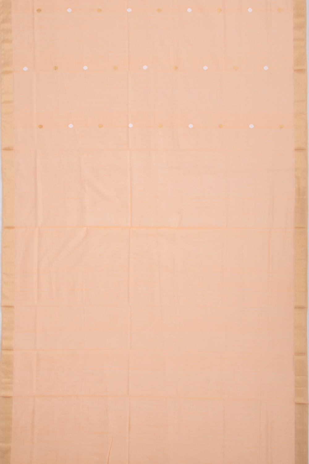 Maheshwari Cotton Butta Pastel Orange Saree