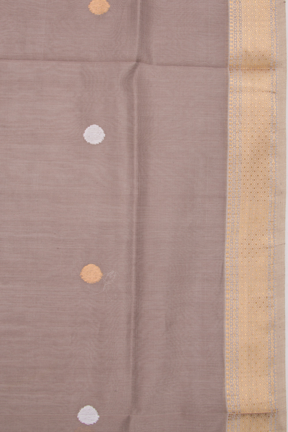 Maheshwari Cotton Butta Grey Saree