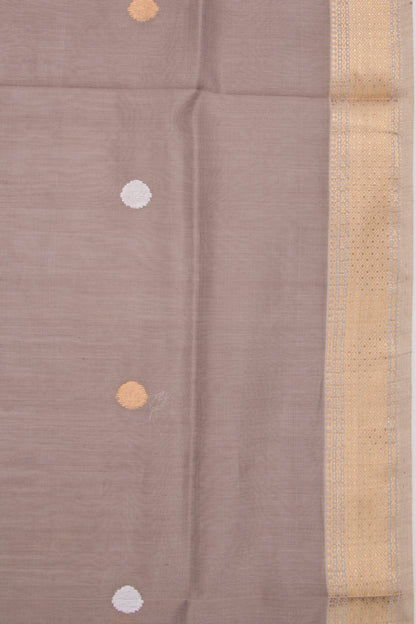 Maheshwari Cotton Butta Grey Saree
