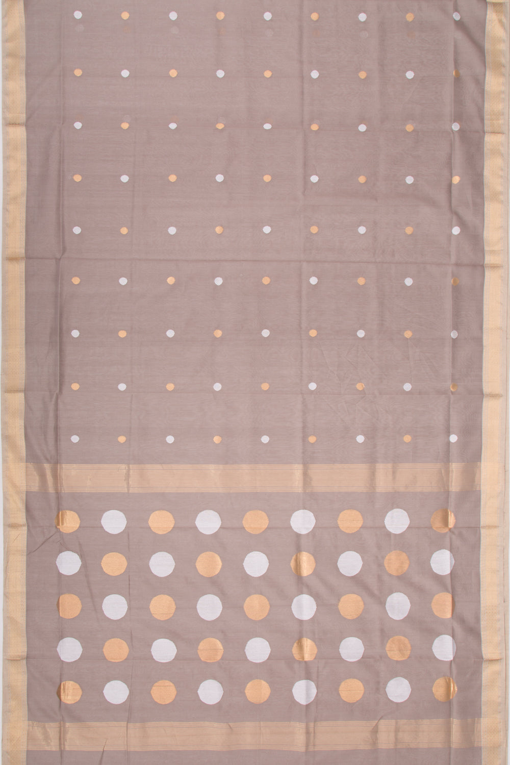 Maheshwari Cotton Butta Grey Saree
