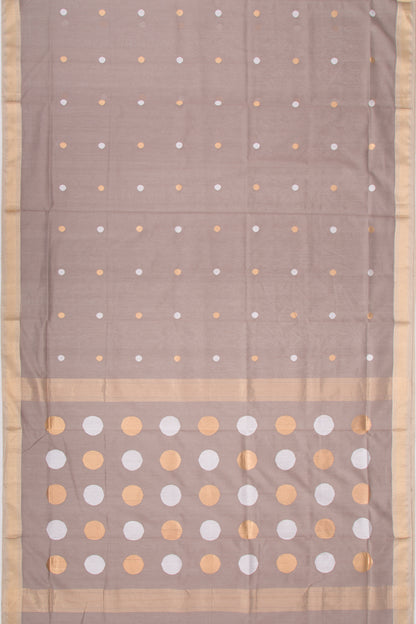 Maheshwari Cotton Butta Grey Saree