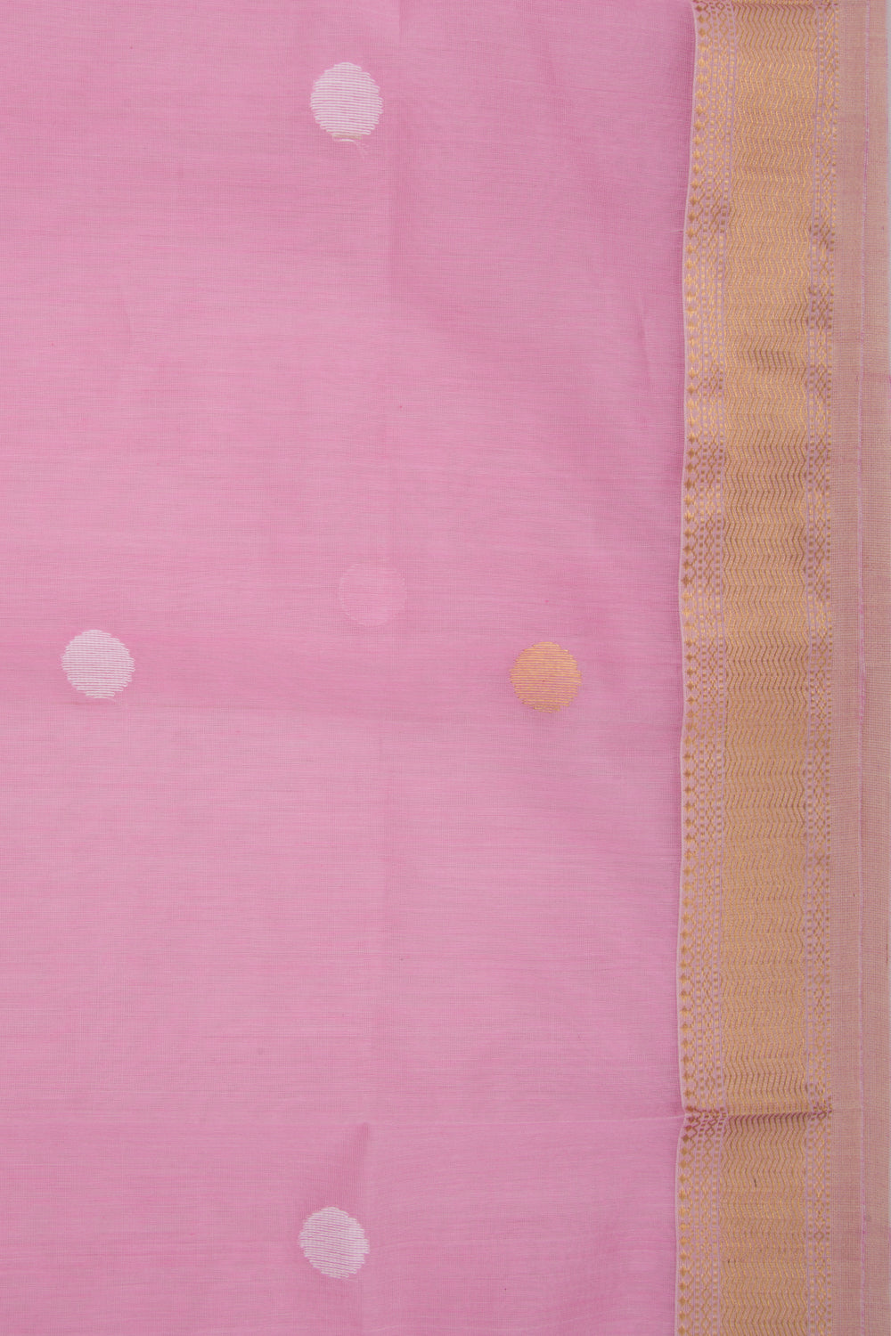 Maheshwari Cotton Butta Pink Saree