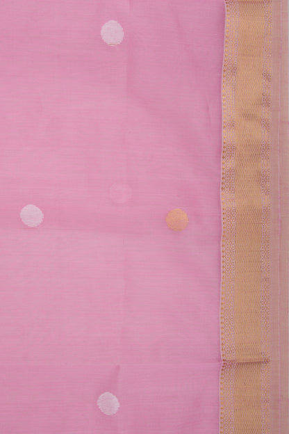 Maheshwari Cotton Butta Pink Saree