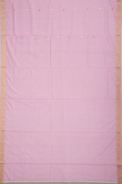 Maheshwari Cotton Butta Pink Saree