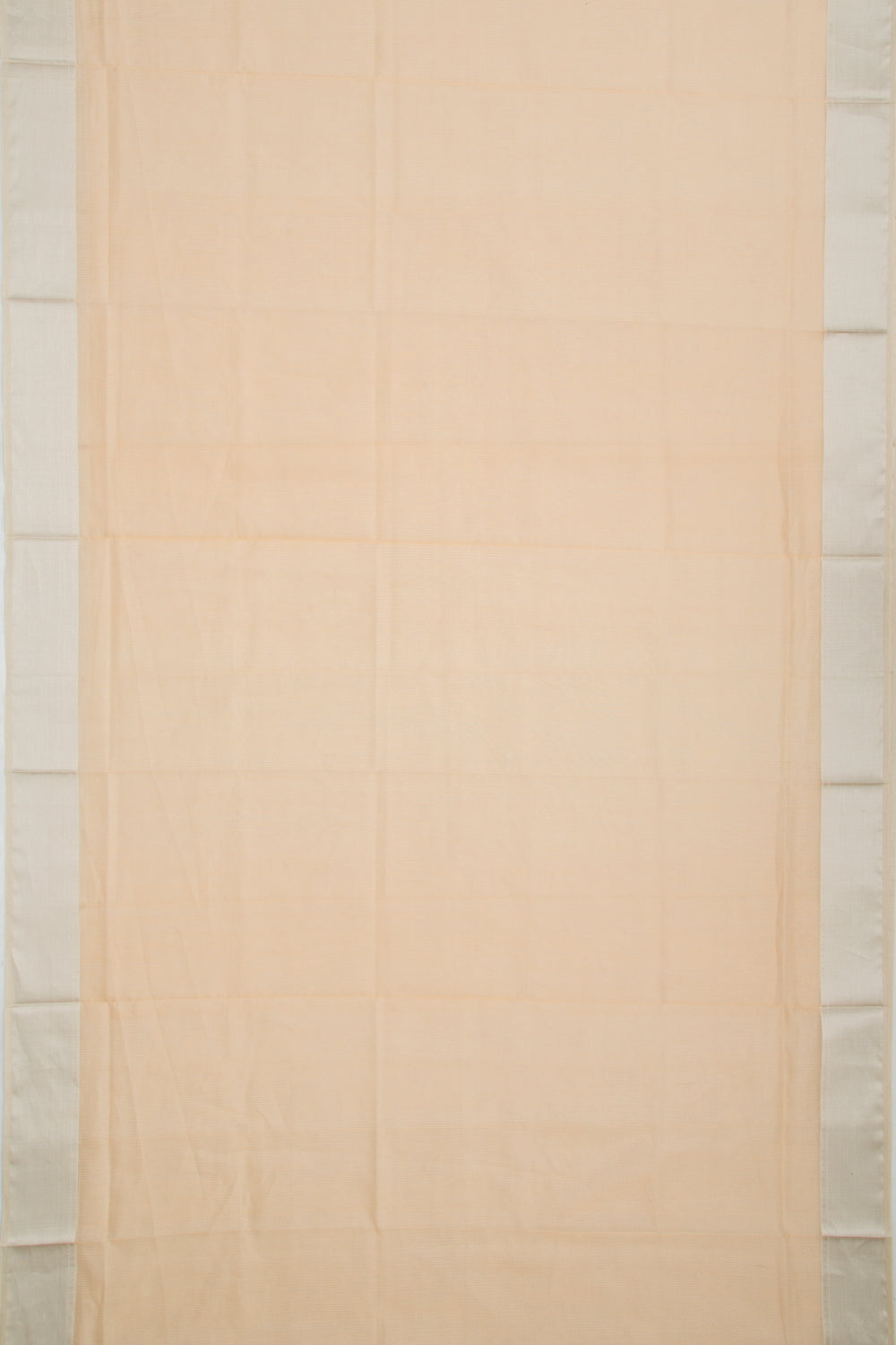 Maheshwari Cotton Checks Pastel Orange Saree