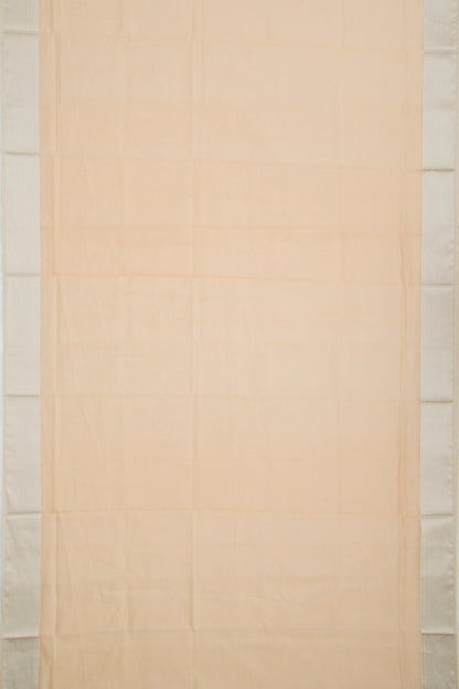 Maheshwari Cotton Checks Pastel Orange Saree