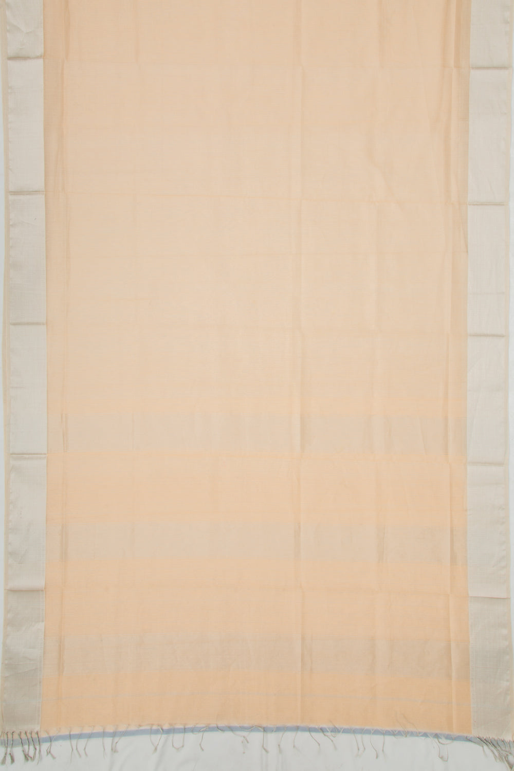 Maheshwari Cotton Checks Pastel Orange Saree