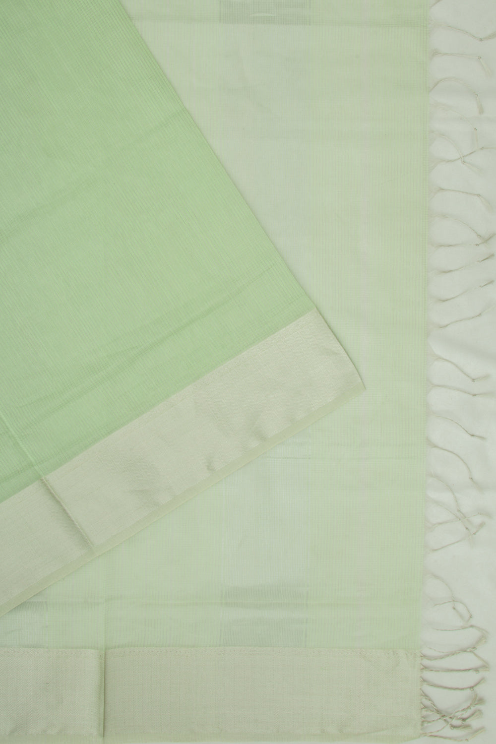 Maheshwari Cotton Checks Green Saree
