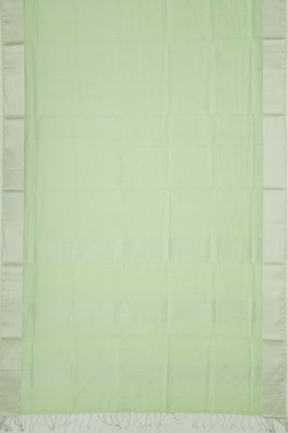 Maheshwari Cotton Checks Green Saree