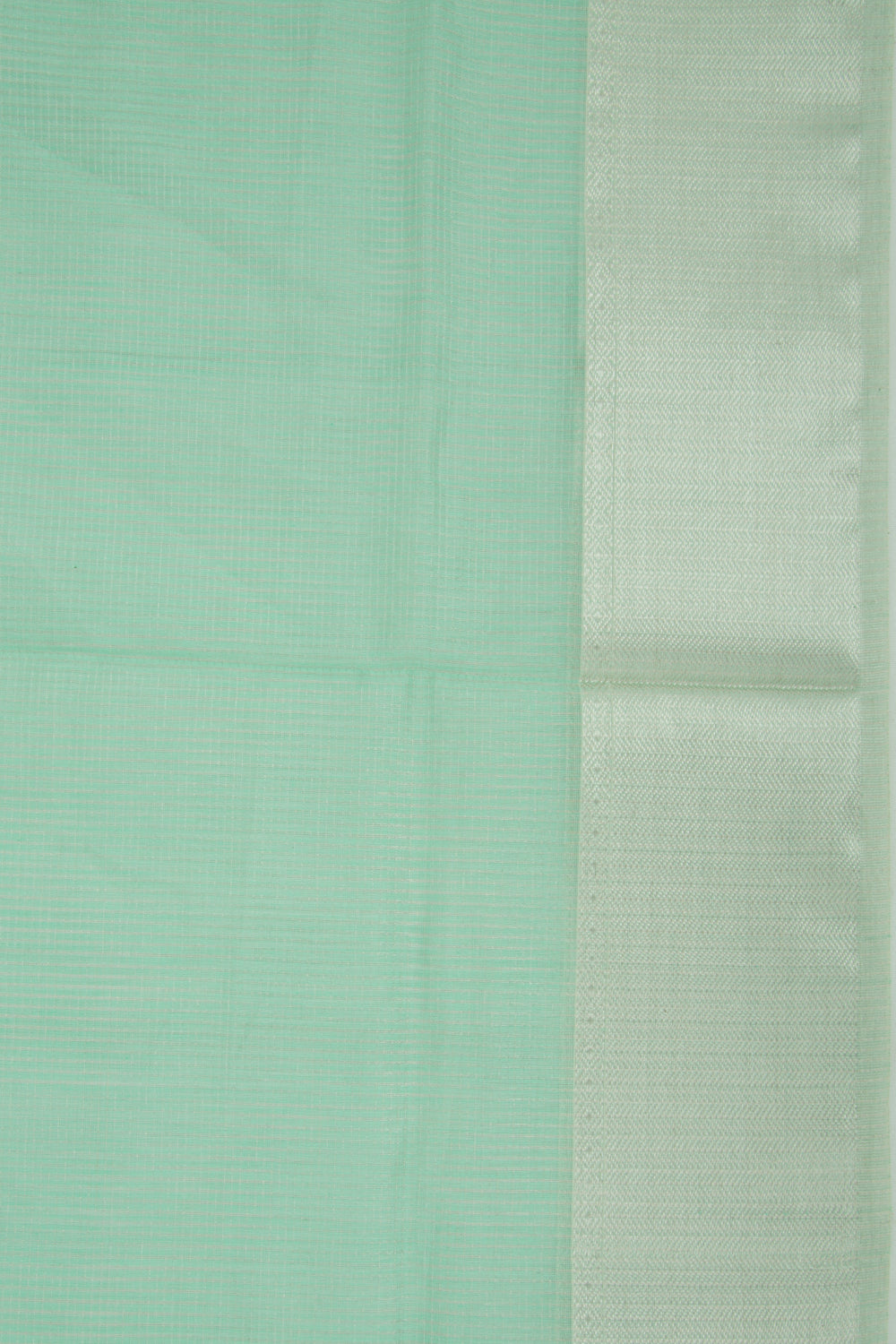 Maheshwari Cotton Checks Sea Green Saree