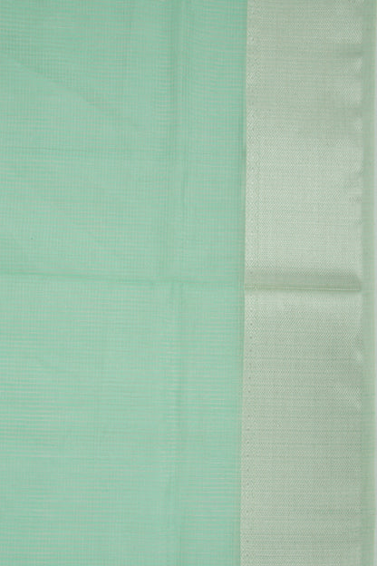 Maheshwari Cotton Checks Sea Green Saree