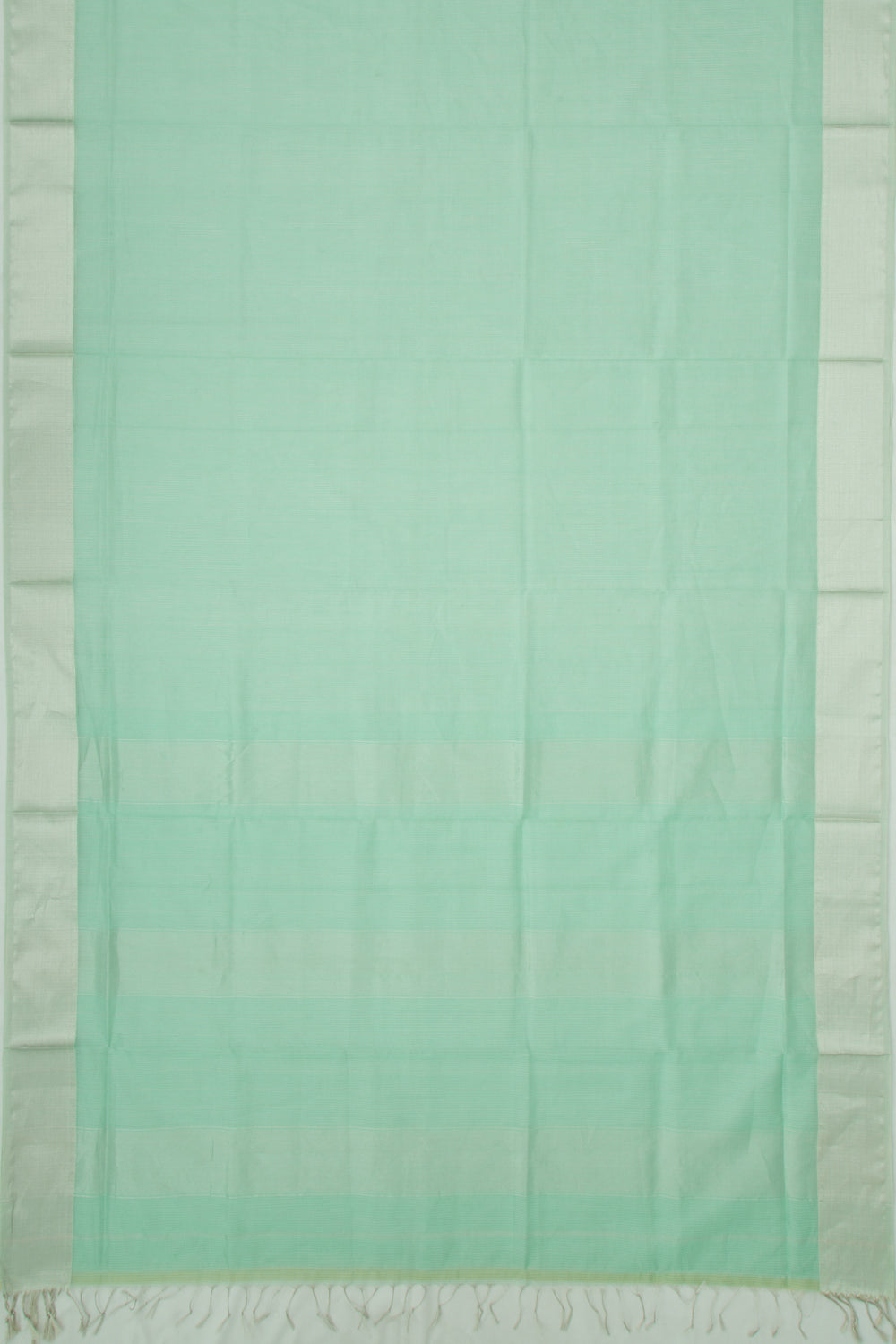 Maheshwari Cotton Checks Sea Green Saree