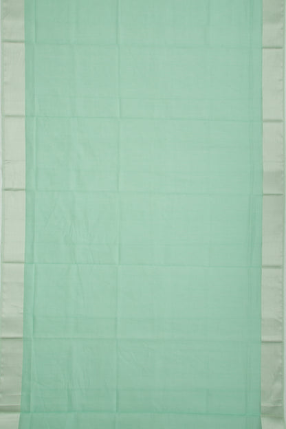 Maheshwari Cotton Checks Sea Green Saree