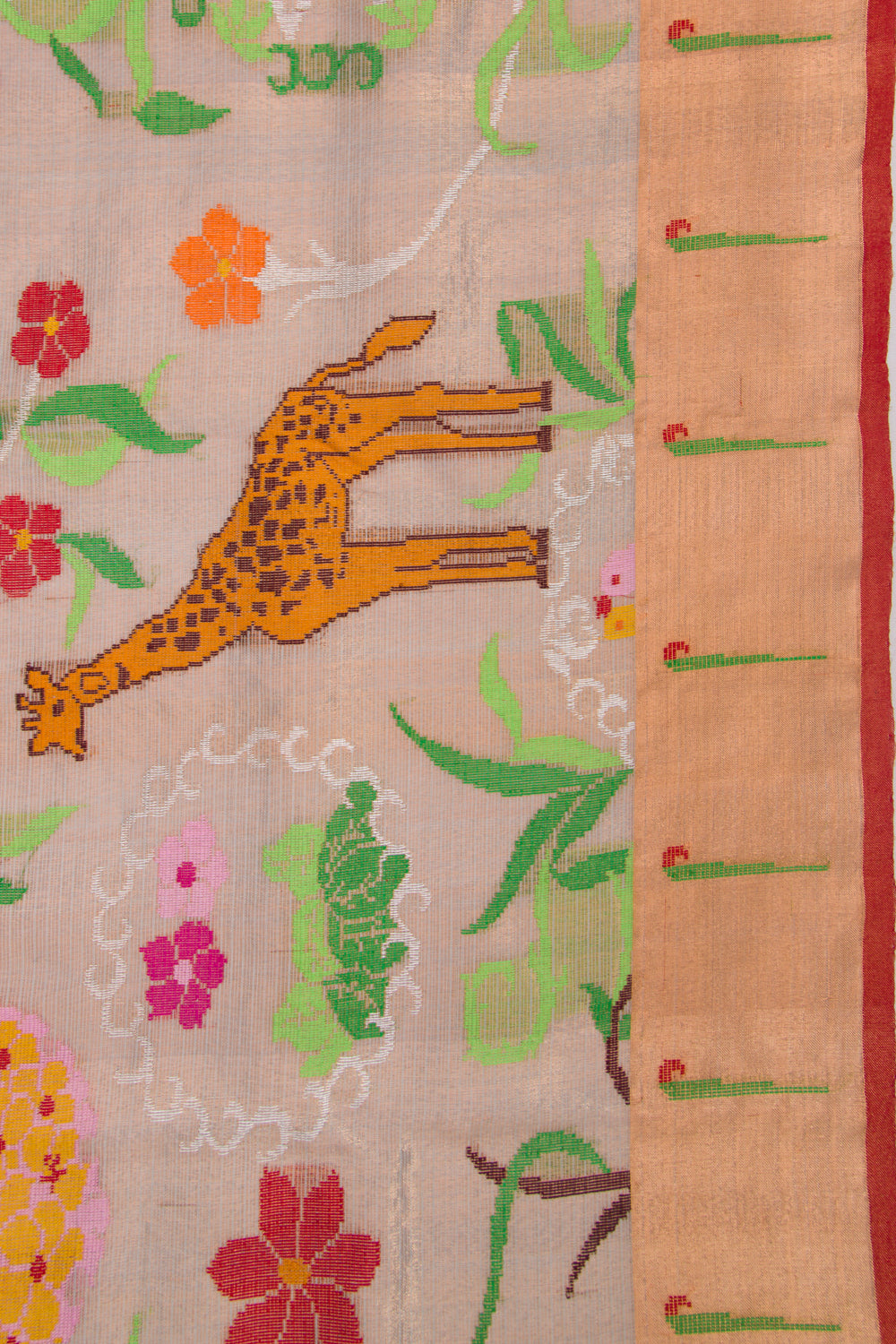 Kota Silk Tissue All Over Jamdani Grey Saree